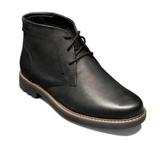 Size 9.5 New With Box Black Plain Toe Boots With Removable Insole, Black Moc Toe Boots With Removable Insole, Lug Sole, Block Heels, Men's Shoes, Lace Up, Man Shop, Heels, Lace