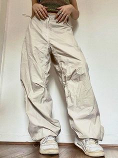 Women Trousers Solid Casual Loose Drawstring High Waist Streetwear Joggers Celana Kargo, Y2k Cargo Pants, Streetwear Cargo Pants, Sweatpants Streetwear, Cargo Pants Streetwear, Celana Fashion, Pocket Sweatpants, Oversized Pants, Women Cargo Pants