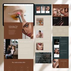 an image of a website design for beauty products