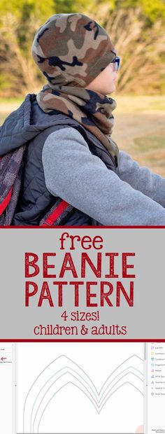 the free beanie pattern for children and adults