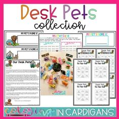 the desk pets collection is filled with pictures and instructions to help students learn how to use them