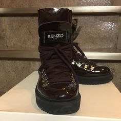 Reposhing This Item I Purchased From @Vetochka. Loved It, But Ready To Rotate For Something New. European Size 37. Run Small Questions? Leave A Comment Below! Kenzo Shoes, Kenzo Paris, Purple Black, Lace Up Boots, Purple And Black, Something New, Alaska, Shoe Laces, Lace Up