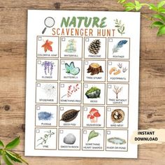 Keep the kids entertained on your next nature walk, hike or just in the school yard or backyard with this printable nature scavenger hunt list. This picture scavenger hunt is perfect for younger children but equally fun for older kids, teens, and adults. Do it together as a class nature activity or send it home as a fun 'homework' activity. These printable scavenger hunt will have kids exploring nature in a fun way.INCLUDED - 1 PRINTABLE NATURE SCAVENGER HUNT Scavenger Hunt Camping, Nature Scavenger Hunt Printable, Picture Scavenger Hunts, Games Camping, Homeschool Coop, Nature Activity, Scavenger Hunt List, Nature Scavenger Hunt, Family Hike