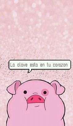 a pink pig with a speech bubble above it that says i'm clove est tu coron