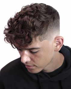 Mens Perm Fade, Messy French Crop, French Crop Hairstyle, Faded Taper, Low Fades, Oblong Face Hairstyles, Taper Fade Curly Hair, French Crop