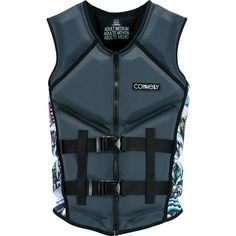 a life vest that is designed to look like it has an interesting design on the chest