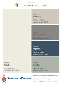 the color scheme for sherylin williams's new paint palette, which is available in