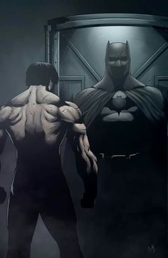 batman and robin wayne standing next to each other