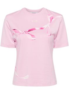 cotton blush pink graphic print crew neck short sleeves straight hem Jersey Shirt, Valentino Garavani, Graphic Prints, Christian Dior, Blush Pink, Print T Shirt, Saint Laurent, Top Brands, Blush