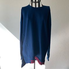 This Is A Unique New York Designed Sweater. It Features A Over Size Fit That Allows Freedom Of Movement And Comfort. 55% Cotton 40% Polyester 5% Spandex Rn# 146156 New With Tag. Blue Oversized Cotton Sweater, Oversized Blue Cotton Sweater, Blue Sweater For Loungewear, Blue Tops For Winter Loungewear, Blue Relaxed Fit Sweater For Loungewear, Blue Crew Neck Sweatshirt For Layering, Blue Relaxed Fit Sweatshirt For Layering, Blue Sweatshirt For Spring Layering, Blue Sweatshirt For Fall Loungewear