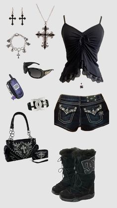 #00s #outfit #dc #blackfit #solo #music #y2k #alt #? Alt Shein Outfits, 2000 Emo Outfits, Alternative Y2k Outfits, Falling In Reverse Concert Outfits, Y2k Alt Outfits, Alt Y2k Outfits, Y2k Popstar Outfit, Grunge Alt Outfits, Y2k Black Outfit