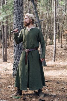 Viking Style Long Sleeve Medieval Dress For Festivals, Viking Style Tunic For Larp, Viking Style Medieval Dress For Larp, Viking Style Medieval Dress For Festivals, Viking Medieval Dress For Larp And Festivals, Peasant Style Medieval Linen Dress For Larp, Peasant Style Linen Medieval Dress For Larp, Historical Medieval Dress For Larp And Festivals, Historical Medieval Dress For Larp