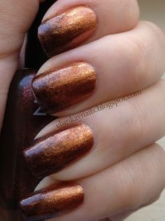 Copper Nails Designs, Copper Nails, Thanksgiving Nail Designs, Fall Gel Nails, Fall Nail Art Designs, Designs Nail, Dipped Nails, Autumn Nails