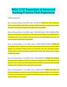 a document with the words wgj 51 essentials of advanced nursing practice field experience