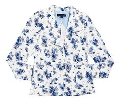 Tommy Hilfiger Womens Blazer Size: 6 Color: Blue Blaze Shell: 97% Cotton / 3% Elastane Lining: 100% Polyester Single Button Front (2) Front Pockets Long Sleeves Tropical Floral Design Print Pattern Notch Collar Trendy, Functional Style and Fit Great for the Office, Meetings, Parties, Island Vacations & More MSRP $129.50 Designer Brand Name Fashion Casual & Lounge Wear for Women Brand New With Tags - Shipped Poly-Bagged Free USPS Priority Mail Shipping to USA Addresses Office Inventory Use: A028 Blue Blaze, Casual Lounge Wear, Tweed Blazer Women, Womens Tweed, Womens Blazer, Functional Style, Notch Collar, Print Pajamas, Casual Blazer