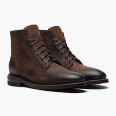 Comfortable Men's Plain Toe Lace-Up Boot in Mocha WeatherSafe™ Suede. Handcrafted with Goodyear Welt Construction Using the Highest Quality Materials. 2,000+ Verified Customer Reviews. Free Shipping & Returns. Coffee Thursday, Cork Bed, Thursday Boot Co, Thursday Boot Company, Thursday Boots, Boot Companies, Leather Dress Shoes, Mocha Brown, Goodyear Welt