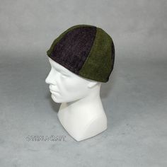 Beautiful hat, made of two colors of wool (100%) in six wedges. Every visible stitch is hand made with linen thread. Half lining of 100% linen on the inside. It is an basic part of the Viking's outfit, it protected from the cold of the wind but also from the sun. This type of cap is known from iconography from the Viking times. Based on fabric fragments, it can be deduced that this type of cap was known in Scandinavia and the Baltic countries during the early Middle Ages.  Circumference measured on the inside:  The girth measure on the inside is 60,00 cm (23,62 in), deep 20 cm (7,87 in). Hat With Braids, Types Of Caps, Baltic Countries, Woolen Hat, Linen Thread, Early Middle Ages, Grey Hat, Loose Ends, Linen Tunic