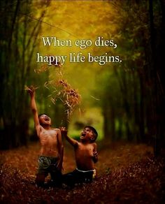 two young boys playing in the woods with an inspirational quote about life begins on them