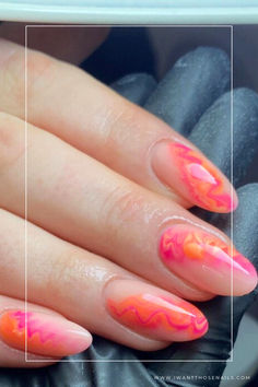 summer nails 2024 sunset Summer Sunset Nails, Sunrise Nails, Sunset Nail Art, Luminary Nails, Beach Nail Art, Sunset Nails, Nail Aesthetic, Fun Nail Colors