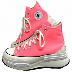 Converse Run Star Legacy Cx High Shoes Electrical Pink Canvas Women Size A05012c Brand New With Box No Lid. 100% Authentic! The Latest Iteration Of The Fan-Favorite Run Star Hike, The Run Star Legacy Cx Mixes Bold Platform Styling With Premium Comfort. A Lightweight Cx Midsole And Sockliner Keep You Light On Your Feet, While Distorted Chuck Taylor Design Elements Keep Them Guessing. A Winged Tongue And Heel Bumper Allow For Easy On And Off, So Nothing Can Slow You Down. High-Top Platform With Co Pink High-top Sneakers With Contrast Sole And Round Toe, Pink High-top Sneakers With Contrast Sole, Pink High-top Sneakers With Vulcanized Sole, Converse Platform Sneakers With Round Toe, Pink High-top Platform Sneakers, Pink Wedge Sneakers With Round Toe Platform, Pink Wedge Sneakers With Round Toe, Pink High-top Canvas Shoes With Vulcanized Sole, White High-top Wedge Sneakers With Contrast Sole