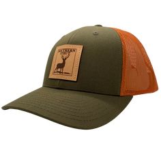 Western Brown Hat With Leather Patch, Brown Leather Patch Hunting Hat, Outdoor Six-panel Hat With Leather Patch, Outdoor Six-panel Trucker Hat With Leather Patch, Leather Patch Trucker Hat 5-panel, Walking Tall, Deer Silhouette, Different Hats, Silhouette Christmas