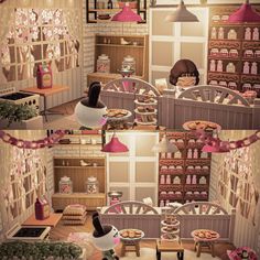 the interior of a doll house with furniture and accessories