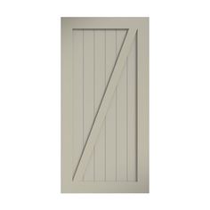 a white door with a wooden slatted design