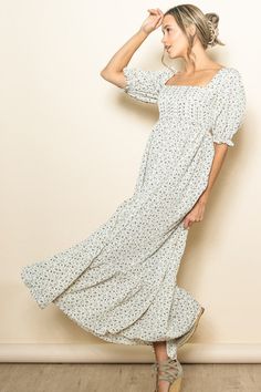 Expertly crafted with a ruching pleat detail bodice and a smocked back, the Alison Floral Maxi Dress offers both style and comfort. The square neck adds a touch of sophistication while the side pockets provide practicality. Its extra wide flare offers a flattering silhouette. 100% Polyester Skirt Jumpsuit, The Square, Romper Dress, Summer Floral, Floral Maxi, Floral Maxi Dress, Hat Hairstyles, Square Neck, Jewelry Sales