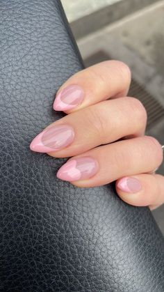 Unghie Sfumate, Kutek Disney, Soft Nails, Pink Nail, Pink Acrylic Nails, Funky Nails, Chic Nails, Short Acrylic Nails, Makati