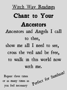 Prayers To Ancestors, Calling Ancestors Spell, The Veil Is Thinning Samhain, Prayers For Witches, Summoning Spirits Spell, How To Call A Spirit, Calling On Ancestors, Spells For Guidance, How To Call Your Ancestors