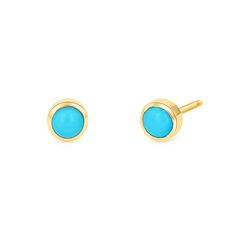 Turquoise Solitaire Stud Earrings Turquoise Stud Earrings, Dainty Studs, Solitaire Studs, Turquoise Stones, Earring Sale, Turquoise Color, Turquoise Earrings, Gold Earrings Studs, Turquoise Jewelry