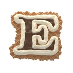 the letter e is made out of ice cream