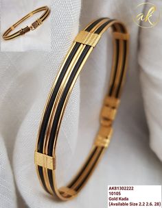 Black Kadiyam For Men, Black Rubber Gold Kada For Men, Black Gold Bracelet Men, Black And Gold Bracelet Men, Black Kada For Men, Elephant Bracelet Gold, Kada Bracelet Gold For Men, Elephant Hair Ring Gold For Women, Elephant Hair Bangle Gold