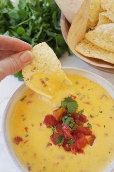 This Crock Pot On The Border Queso Dip recipe is the best queso dip you will ever try Copycat On The Border Queso, Orange Queso Dip, Best Queso Dip Crockpot, On The Border Queso Recipe, Best Crockpot Queso, Cheese Dip Without Velveeta, Queso Recipe Crockpot, Crockpot Apps, On The Border Salsa Recipe