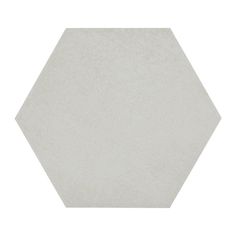 a white hexagonal tile on a white background