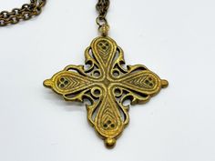 "Kalevala Koru cross pendant necklace -12.  Pendant size 5.5 x 5.5 cm (2.17\"x 2.17\") Chain length: 60 cm (approx. 23.5\") Very good vintage condition. Comes in a small cardboard box like in the last photo making this a great gift! Kalevala Koru was established in 1937 and it is the most beloved jewelry company in Finland. Kalevala jewelry has always been hand-made in Finland by skilled artisans. The designs are inspired by Finnish folklore and ancient artifacts. Check out the other jewelry I have for sale: https://www.etsy.com/shop/IamMiaFinland?section_id=28315483 SHIPPING - I ship worldwide via DHL global mail.  - Please allow 1 to 4 weeks for the package to arrive if you live overseas. - Europe 2 - 10 business days. - DHL Express delivery service available for purchase 100% SATISFACTI Kalevala Jewelry, Beloved Jewelry, Celtic Cross Necklace, Marimekko Fabric, Celtic Cross, Ancient Artifacts, Timeless Accessories, Nordic Design, Cross Pendant Necklace