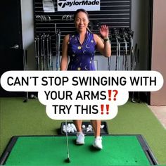 Can’t Stop Swinging With Your Arms? Golf Chipping Tips, Golf Room, Colorful Hairstyles, Golf Techniques, Golf Inspiration, Golf Chipping, Golf Videos, Golf Drills