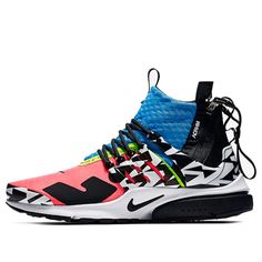 Multicolor Breathable High-top Sneakers For Streetwear, Dynamic Multicolor High-top Custom Sneakers, Modern Multicolor Custom Sneakers For Sports, Sporty Multicolor Custom Sneakers For Outdoor, Dynamic Multicolor Custom Sneakers With Boost Midsole, Nike High-top Multicolor Sneakers For Sports, Multicolor Nike High-top Sneakers For Sports, Multicolor Custom Sneakers With Red Sole For Sports, Custom Multicolor Sneakers With Red Sole For Sports