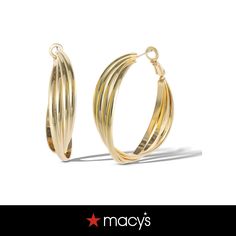 in stock Chic Metal Hoop Wrap Earrings, Trendy Metal Hoop Wrap Earrings, Trendy Gold-tone Metal Hoop Earrings, Hoop Earrings Gold, Jessica Simpson, Earrings Gold, Earrings For Women, Women's Earrings, Gold Earrings