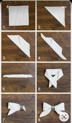 how to make a bow tie out of tissue paper on the table with pictures and instructions