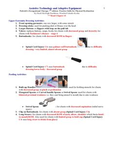 Assistive Technology and Adaptive Equipment Pedretti's Occupational Therapy 7th edition ***Read Chapter 10 (these notes cover up to Hemiplegia)   Page 1 Assistive Devices Occupational Therapy, Splints Occupational Therapy, Occupational Therapy Interventions For Adults, Notes Cover, Occupational Therapy Activities