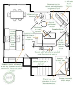 the floor plan for a small house with lots of room to move in and out