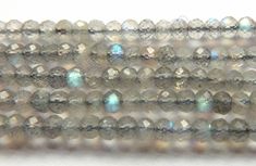 three strands of clear glass beads