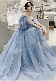 Little blue party dress, fairy evening, tulle bridesmaid dressMaterial:tulleColor:as picture or custom madeNeckline:o-neckBack details:bandageStyle:elegantFeatures:sparkly&ltp&gtThis dress could be custom made, there are no extra cost to do custom size and color.</p>&ltbr/>&ltp&gt1, If the color is customized, please note the color & card number.</p>&ltbr/>&ltp&gt2,You can choose standard size or custom size . If dress is custom made, we need Blue Tulle Princess Evening Dress, Blue Princess Style Tulle Evening Dress, Princess Style Blue Tulle Evening Dress, Tulle Ball Gown Princess Dress For Banquet, Floor-length Tulle Princess Dress For Prom Season, Tulle Ball Gown For Banquet, Floor-length Tulle Princess Dress For Prom, Light Blue Tulle Ball Gown For Prom, Princess Style Tulle Ball Gown For Evening