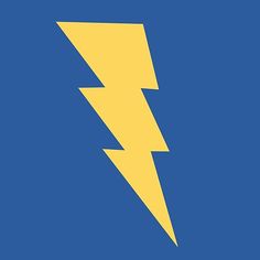 a yellow lightning bolt on a blue background