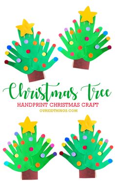 Handprint Christmas Tree Craft Handprint Christmas Tree, Christmas Handprint Crafts, Christmas Handprint, Christmas Tree Craft, Handprint Christmas, December Crafts, Christmas Crafts For Toddlers