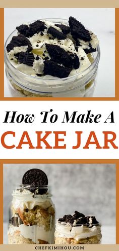 how to make a cake jar with oreo cookies and cream