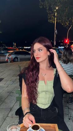 Mermaid Transformation, Red Hair Looks, Cherry Red Hair, Pause Button, Wine Hair, Short Dark Hair, Red Hair Inspo, Cherry Hair, Creative Hair Color