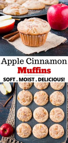 apple cinnamon muffins soft, moist and delicious are the perfect dessert for fall