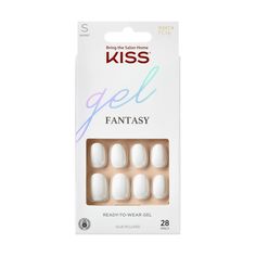 PRICES MAY VARY. Hands Down The Trendiest DIY Nails: KISS Gel Fantasy Nails feature popular solid colors in your favorite lengths & shapes! The shiniest, most fashionable way to get gorgeous, ready to wear nails take minutes and last for up to a week. The Chicest Solids In Town: With an ultra-smooth finish, these fun solid color falsies are durable, flexible, and easy to apply. No damage to natural nails & with hassle-free removal, these nails are waterproof, chip proof, smudge proof, & no dry t Kiss Gel Fantasy Nails, Kiss Products, Pink Gel Nails, Kiss Beauty, Fantasy Nails, Manicure At Home, Nail Glue, Nail Accessories, Artificial Nails